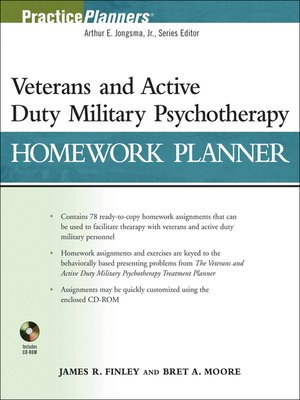 cover image of Veterans and Active Duty Military Psychotherapy Homework Planner